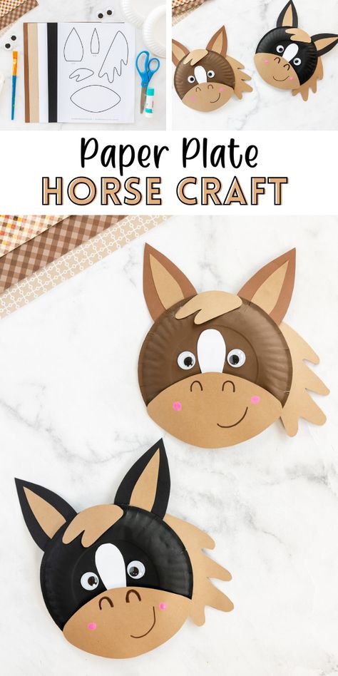 Discover how to transform simple paper plates into adorable horse crafts with this easy DIY guide. Perfect for kids, this fun activity enhances creativity and motor skills. Learn step-by-step with our easy instructions and crafty tips. Start crafting your cute paper plate horses today! Paper Horse Craft, Rodeo Crafts For Preschoolers, Western Vbs Crafts, Paper Plate Horse, Western Theme Crafts, Horse Crafts For Kids, Horse Camp Crafts, Horse Diy Crafts, Donkey Craft