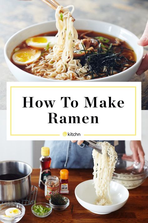 How To Make Roman Noodles, How To Make Homemade Ramen, Diy Ramen Bowls, How To Make Ramen At Home, Authentic Ramen Recipes, Ramen Ideas, Diy Ramen, Real Ramen, Ramen At Home