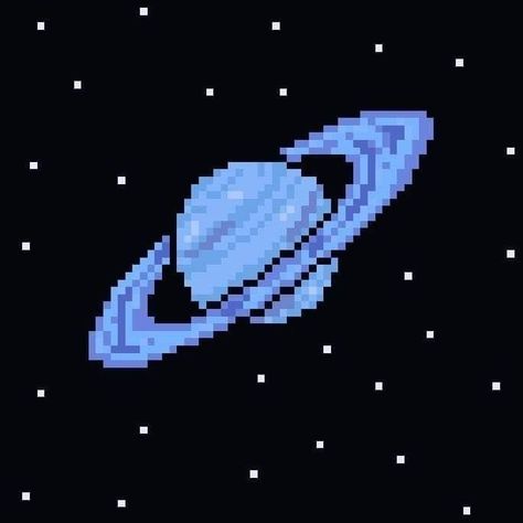 Pixel Art With Quotes, Saturn Pixel Art, 8bit Icons, 8 Bit Icons, Space Pixel Art, Pixel App Icons, Pixel Planet, Space Icons, Piskel Art