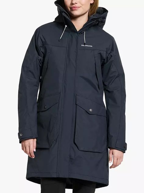 Didriksons Thelma Parka Jacket, Dark Night Blue Blue Winter Coat, Night Blue, Parka Jacket, Dark Night, Women's Coats & Jackets, Women's Coats, Winter Coat, Parka, John Lewis