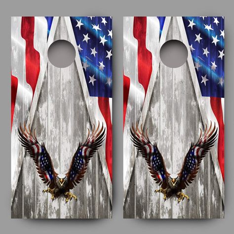 Bald Eagle American Flag, Cornhole Board Decals, Timber Garage, Cornhole Board Wraps, Cornhole Decals, Eagle American Flag, Eagle American, Cheap Vinyl, Cornhole Board