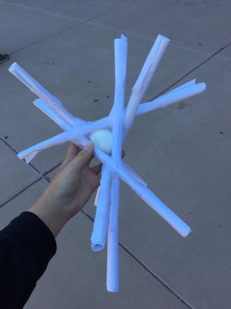 Egg drop container Egg Drop Ideas Projects, Egg Drop Designs Ideas, Egg Drip Project Ideas, Egg Drop Designs, Egg Drop With Straws, Egg Drop Ideas For School, Egg Drop Project With Straws, Egg Drop Project Ideas That Work, Egg Drop Activity