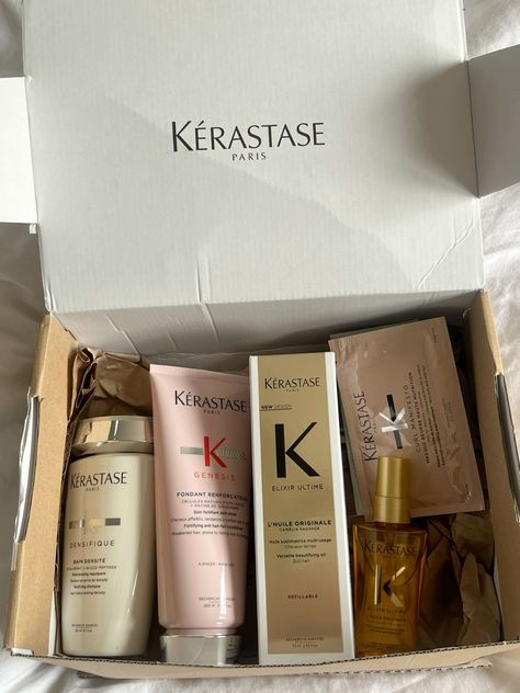 Kerastase Products Aesthetic, Kerastase Aesthetic, Kerastase Products, Kerastase Shampoo, Kerastase Hair, Luxury Hair Care, Pr Package, 2025 Year, A Daily Routine