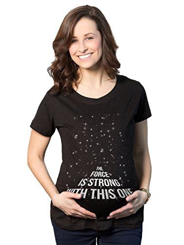 The Force Is Strong With This One Pregnancy Funny Movie Maternity T shirt for Women M >>> To view further for this item, visit the image link. Embroidery Quotes, Maternity Graphic Tees, Funny Maternity, Watches Michael Kors, Maternity Shirts, Funny Pregnancy, Pregnancy Clothes, Pregnancy Months, Maternity Tees