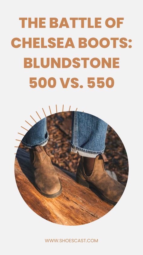 Blundstone’s been around for ages and, as a devotee of high-quality, hardwearing Chelsea boots, you might have come across the Australian brand on your hunt for the perfect pair. But you’ve uncovered that there’s more to Blundstone than meets the eye. Blundstone 500 vs. 550, you wonder? #shoecast #Shoes #ShoeLove #ShoeStyle #ShoeAddict #FashionShoes #Footwear #ShoeObsession #Sneakers #HighHeels #Boots #FlatShoes #SandalSeason #ShoeInspiration #ShoeGoals #ShoeOfTheDay Highheels Boots, Blundstone Boots, Shoe Inspiration, Shoe Obsession, The Battle, Shoe Style, Perfect Pair, Chelsea Boots, Shoes Flats