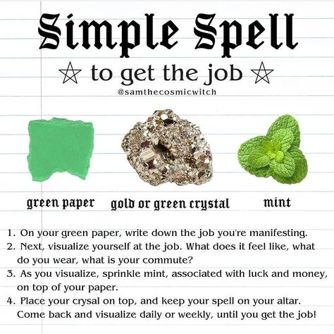 Spells For Plant Growth, Job Spell Chant, Herbs For Manifestation Spells, Banish Negativity Spell Jar, Job Spell, Earthy Crafts, Abundance Spell Chant, Anti Possession Tattoo, Witchy Spells