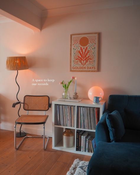 A house tour around my home ✨ #interiordesign #interiordecor #homedecor #colourfulhome #interiorlove #victorianhouse #victorianterrace #midcentury #cozyhome #housetour #hometour Ikea Fado Lamp, Fado Lamp, Ikea Fado, Vintage Rattan Chair, Ikea Floor Lamp, Ikea Sideboard, Chair Ikea, Cosy Aesthetic, Blue Velvet Sofa