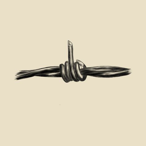 Check out this awesome 'Barbed+Wire+Middle+Finger' design on @TeePublic! Barbed Wire Nail Designs, Barb Wire Finger Tattoo, Barbed Wire Finger Tattoo, Barbed Wire Hand Tattoo, How To Draw Barbed Wire, Barbed Wire Tattoo Design, Middle Tattoo, Middle Finger Tattoo, Knuckles Tattoo