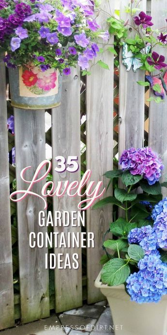 Creative Garden Containers, Small Front Yard Garden, Garden Pond Ideas, Container Vegetable Gardening, Container Herb Garden, Container Gardening Ideas, Backyard Garden Landscape, Garden Container, Small Front Yard