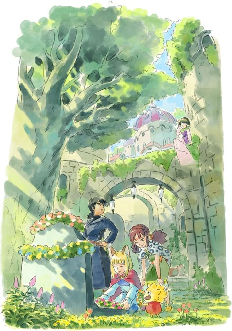 Studio Ghibli Wallpaper, Art Studio Ghibli, Ghibli Wallpaper, Miyazaki Art, Ni No Kuni, Ghibli Artwork, Studio Ghibli Art, Ghibli Movies, Ghibli Art