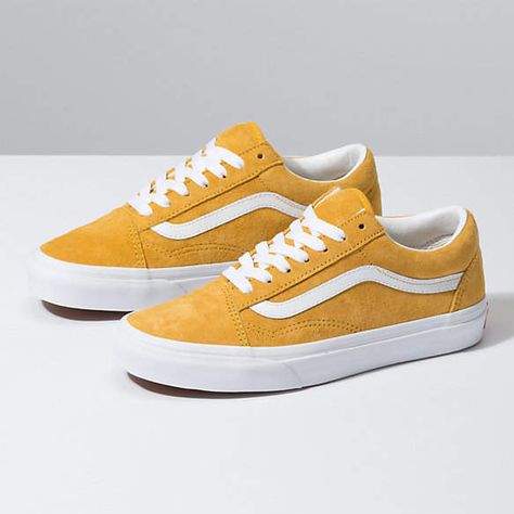 Yellow Mango, Vans Shoes Women, Mango Mojito, Vans Yellow, Vans Suede, Shoes For School, Shoes Teen, Shoes Vans