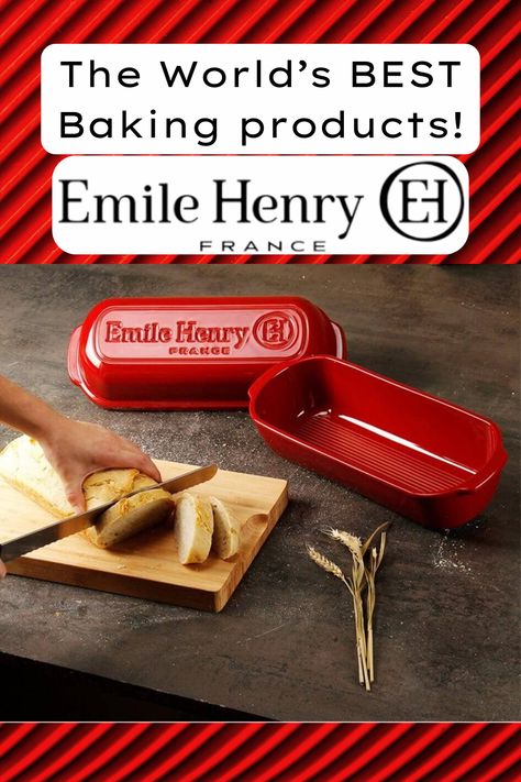 Burgundy clay Keeps food hot and more flavorsome. All Emile Henry products are direct freezer-to-oven. They go under the broiler and in the microwave. Products do not chip or crack easily and can be cut directly on the surface without scratching or damaging the product. Cleaning is remarkably easy. All Emile Henry products can go in the dishwasher. #Healthy Lifestyle #Baking #Cooking #Cuisine #Bread #Bakeware #Affiliate Emile Henry, Usa Products, Dream Book, Bakeware, Bread Baking, Healthy Cooking, Oven, Chips, Chef