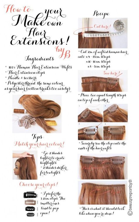 How to make your own hair extensions! #Best-Hair-extension-How-to #howto #hair #..., #BestHairextensionHowto #EXTENSIONS #Hair #Howto Check more at http://hair.teknolovizyon.xyz/how-to-make-your-own-hair-extensions-best-hair-extension-how-to-howto-hair/ Hair Extensions Diy, Hair Extension Tips And Tricks, Hair Extensions Tutorial, Diy Hair Extensions, Styled Hair, Hair Extensions For Short Hair, Faux Hair, Diy Wig, Hair Extension Clips