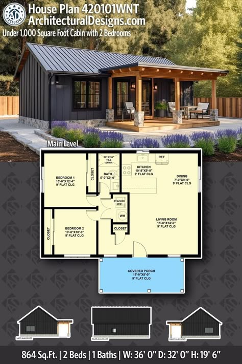 800-900 Sq Ft House Plans, 1000 Sf House Plans Open Floor, One Room Barndominium, 2 Br House Floor Plans, Tiny Home Cabin Floor Plans, Mini House Plans 2 Bedroom, 2 Bedroom Cabin Floor Plans, Two Bedroom Shed House, Small Metal Building Homes Floor Plans