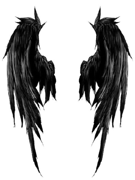 back ⠀⠀ ✕ ⠀⠀contact Devil Wings, Demon Wings, Remove Bg, Line Art Tattoos, Wings Tattoo, Black Wings, Drawing Projects, Study Style, Angels And Demons