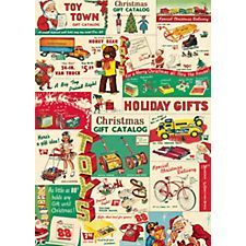 Christmas Ads, Vintage Christmas Toys, Christmas Advertising, Vintage Christmas Wrapping Paper, Toy Catalogs, Christmas Ephemera, Christmas Wrap, Vintage Christmas Images, Vintage Wrapping Paper