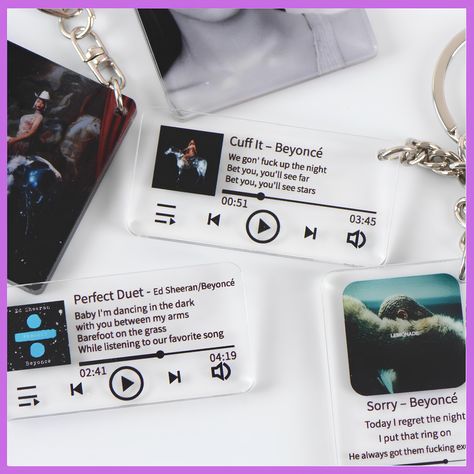 custom Beyonce lyrics keychain. Renaissance Tour Keychain With Photo, Freebies Kpop, Spotify Plaque, Bff Keychain, Song Plaque, Couples Keychain, Music Plaque, Deployment Gifts, Kpop Ideas