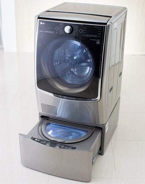 Mini Washer, Black Stainless Steel Appliances, Mini Washing Machine, Modern Appliances, Smart Appliances, Home Tech, Home Technology, Laundry Room Organization, Laundry Room Design