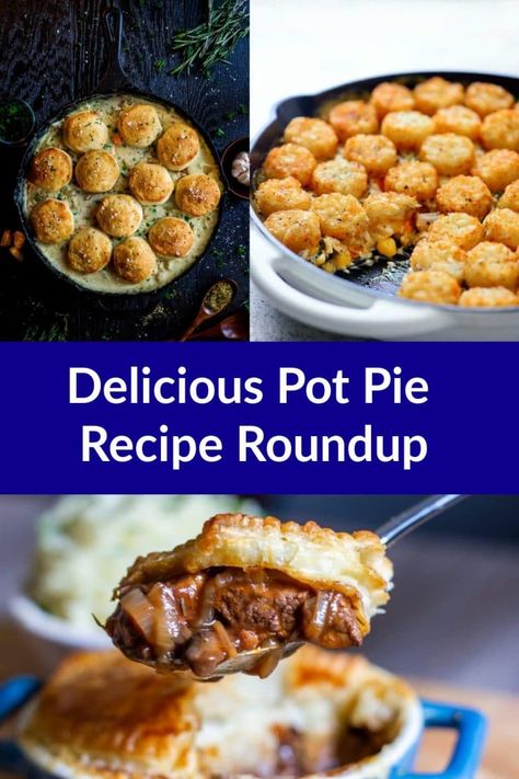 Pot Pie Vegan, Recipe Chicken Pot Pie, Vegan Pot Pie Recipe, Beef Pot Pie Recipe, Seafood Pot Pie, Seafood Pot, Beef Pot Pie, Turkey Pot Pie Recipe, Individual Chicken Pot Pies