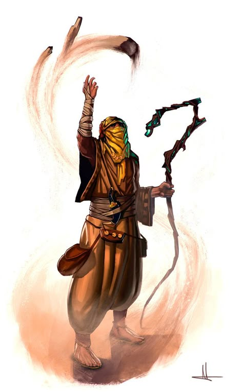 Desert Wizard, Desert Druid, Dark Sun, Arte Fantasy, Fantasy Inspiration, Fantasy Games, Medieval Fantasy, Dnd Characters, Fantasy Artwork