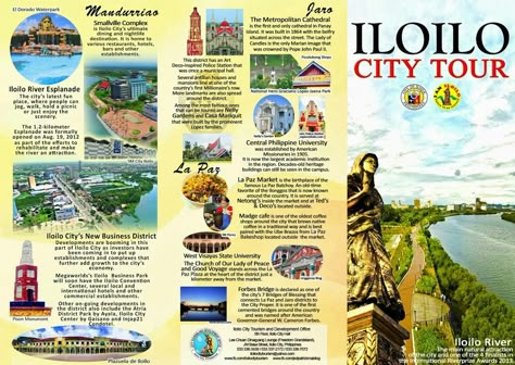 GRADE 7 Travel Brochure School Project, Tourism Brochure Design, Tour Brochure, Travel Brochure Design, Brochure Examples, Iloilo City, House Concept, Brochure Design Layout, Wine Tourism