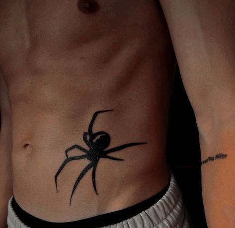 Spider Neck Tattoo Men, Creighton King, God Of Pain, Ab Tattoo, Waist Tattoos, Sharpie Tattoos, King Tattoos, Tattoo Inspiration Men, Spider Tattoo