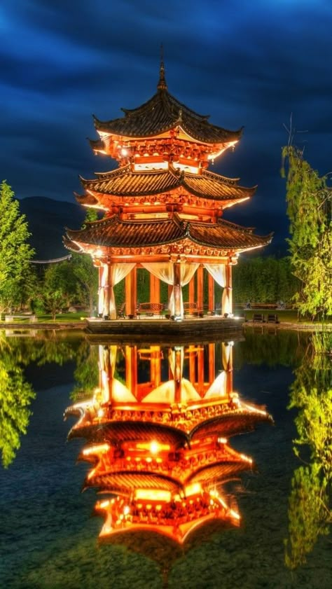 Chinese Pagoda Chinese Pagoda, Abel Tasman, China Architecture, Asian Architecture, Chinese Garden, Aesthetic Japan, Chinese Architecture, Japanese Architecture, China Travel