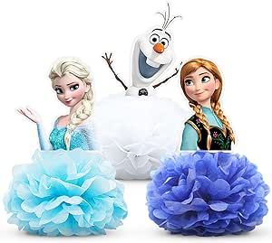 Frozen Table Centerpieces, Frozen Theme Party Decorations, Frozen Birthday Party Favors, Frozen Centerpieces, Frozen Table, Table Centerpieces Party, Kids Party Centerpieces, Frozen Birthday Outfit, Honeycomb Centerpiece