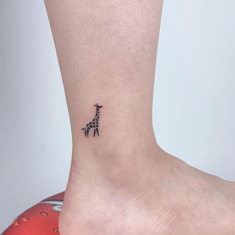 Small Giraffe Tattoo, Giraffe Tattoo, Africa Tattoos, Irish Tattoos, Bunny Tattoos, Foot Tattoos For Women, Petite Tattoos, Small Girl Tattoos, Forearm Tattoo Women