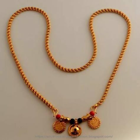 How to decorate Thali dollar - South Indian Mangalyam Designs 2019 Mangalsutra Designs Indian, Gold Mangalsutra Designs Indian, Mangalsutra Designs Gold, Temple Jewellery Earrings, Mangalsutra Chain, Black Beads Mangalsutra Design, Gold Jewelry Simple Necklace, Gold Mangalsutra Designs, Beautiful Gold Necklaces