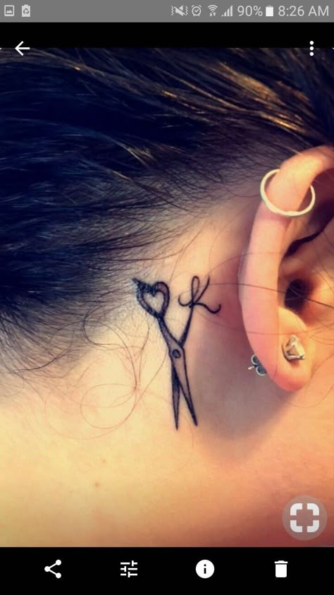 Sissor Tattoo, Hairdresser Tattoo, Scissor Tattoo, Cosmetology Tattoos, Shears Tattoo, Hairdresser Tattoos, Hairstylist Tattoos, Sewing Tattoos, Barber Tattoo