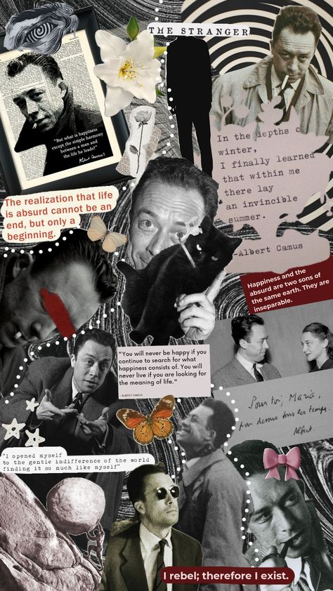 #albertcamus #camus #absurdism #fyp #aesthetic Camus Aesthetic, What Is Happiness, Fyp Aesthetic, Albert Camus, Meaning Of Life, Literature, Meant To Be