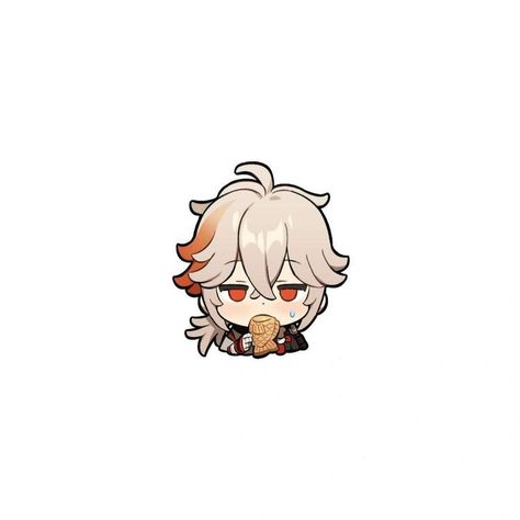 𖥔 ִ ֗ ִ ۫ ˑ Kazuha emojis﹗ Kazuha Sticker, Kazuha Chibi, Genshin Impact, Anime, White