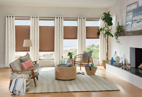 Explore Bali Cellular shades. Available in light-filtering and blackout options. Bali Cellular Shades are great for saving energy, generally reducing heat transfer by up to 64%. Add on cordless, motorized or top-down, bottom-up options for the perfect room function. Save up to 45% on Bali at blinds.com Commercial Blinds, Vinyl Blinds, Fabric Styles, Ginger Brown, Woven Wood Shades, Faux Wood Blinds, French Doors Patio, Solar Shades, Cellular Shades