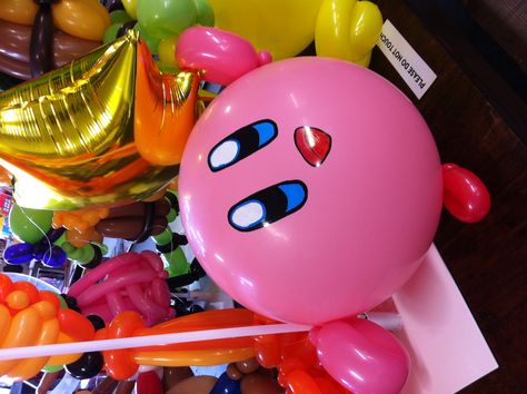 Kirby Balloon from 8 Bit Lit Meta Knight Birthday, Kirby Balloons, Kirby Decorations, Kirby Bday Party, Kirby Birthday Party Ideas For Boys, Kirby Party, Kirby Birthday, Goodbye Party, Girls Birthday Party Themes