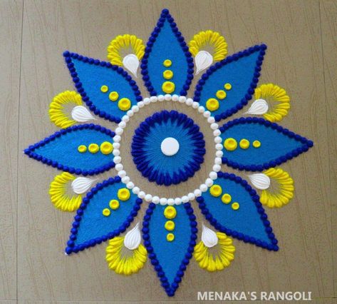 Gummam Designs, Color Rangoli, Simple Flower Rangoli, Easy Muggulu, Easy Rangoli Designs Videos, Very Easy Rangoli Designs, Rangoli Designs Photos, Rangoli Designs Simple Diwali, Rangoli Simple