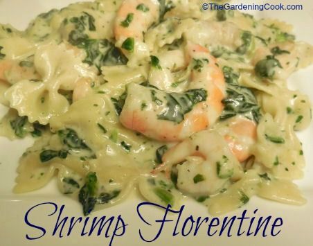 Shrimp Florentine, Pasta Design, Shrimp And Spinach, Bow Tie Pasta Recipe, Creamy Garlic Shrimp, Pasta Shrimp, Sushi Burger, Bow Tie Pasta, Recipe Pasta