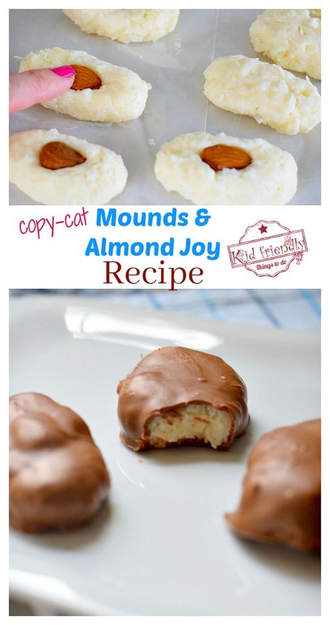 Copycat Almond Joy Candy Bars, Copycat Almond Joy, Almond Joy Filling, Home Made Almond Joy, Homemade Almond Joy Bars, Almond Joys Recipe, Homemade Mounds Candy, Homemade Almond Joys, Mounds Candy Recipe