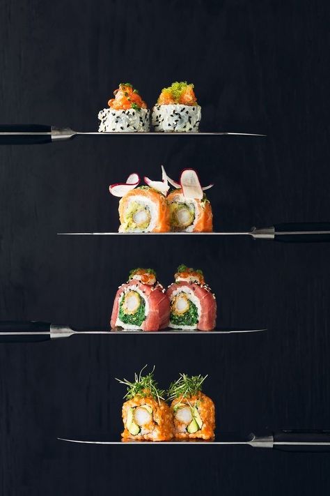 Japanese Food Photography, Asian Food Photography, Sushi Roll Recipes, Sushi Menu, Sushi Party, Food Photoshoot, Sushi Art, Sushi Set, Food Content