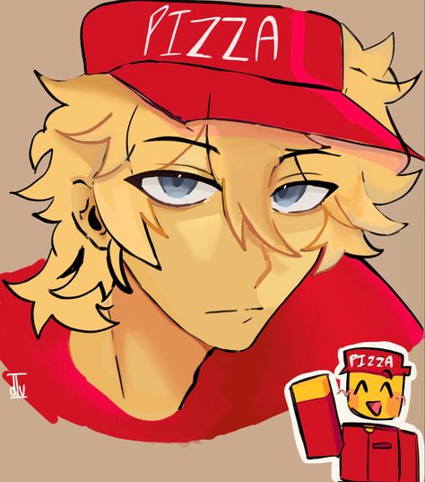 #robloxfanart #robloxart #robloxdigital #roblox #digital art #animeartstlye Elliot Work At A Pizza Place, Elliot Roblox Fanart, Work At A Pizza Place Fanart, Pizza Guy Roblox Fanart, Playfullysilly Roblox Art, Roblox Art Base, Roblox Oc Art, Roblox Pizza, Roblox Fanart