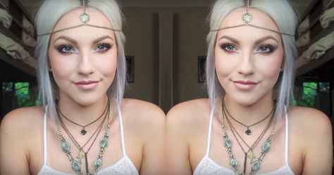 Easy Hippie Makeup Tutorials Will Have You Feeling Groovy This Halloween —… 70s Makeup Look, Coachella Chic, Subtle Smokey Eye, Hippie Makeup, Halloween Make-up Looks, Halloween Videos, Bold Eyeshadow, Feeling Groovy, 70s Makeup