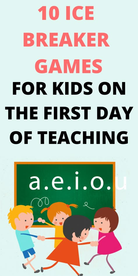 These 10 Ice Breaker Games for Kids will make the First Day of Teaching more fund and exciting. #edupstairs #education #fungames #icebreaker #blackcrows #follow #teambuilding #fun #teacherspayteachers Primary Ice Breaker Games, Ice Breaker Games For Preschoolers, First Day Games Ice Breakers, Preschool Ice Breaker Games, No Prep Ice Breaker Games, Ice Breaker Activities For Kindergarten, Kindergarten Ice Breaker Games, Ice Breaking Activities For Kindergarten, Elementary School Ice Breaker Activities