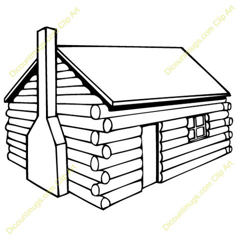 Log Cabin Clip Art Cabin Coloring Pages, Country Graphics, Traceable Patterns, American Flag Drawing, Home Clipart, Camping Pics, House Clipart, Silhouette Drawing, Mountain Drawing