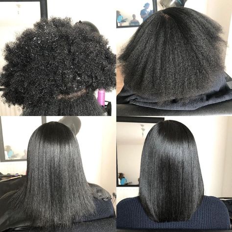 Silk Press Before And After Natural Hair, Middle Part Silk Press Natural Hair Straight, Silk Press On Thick 4c Hair, 4c Hair Silk Press Before And After, Silk Press Natural Hair Before And After, Healthy Silk Press, Slik Press With Natural Hair, Silk Press Afro Hair, Silk Press Process