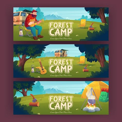 Camping Illustration Art, Camping Poster Design, Forest Poster Design, Camp Banner, Camp Poster, Camping Poster, Camping Illustration, Camping Graphic, Adventure Poster