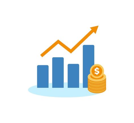 income salary dollar rate increase statistics. business profit growth margin revenue. Financial performance ROI concept return on investment with arrows. cost sales icon flat style illustration. Apple Photo, Increase Income, Return On Investment, Logo Banners, Profitable Business, 2025 Vision, Flat Style, Background Banner, Flower Frame