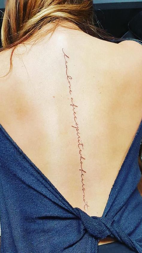 Spine Tattoo Designs, Back Tattoo Quotes, Spine Tattoo Quotes, Back Tattoo Women Spine, Spinal Tattoo, Omerta Tattoo, Tattoo Prices, Writing Tattoos, Back Of Shoulder Tattoo