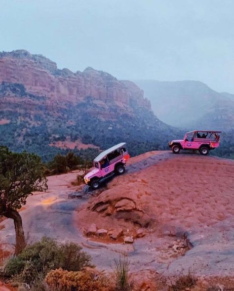 Sedona Pink Adventure Tours offers fun for the whole family while providing an off-road experience of your choice. Sometimes hiking can be too much, especially when you've got the entire family in tote. With Pink Adventure Tours in Sedona, it's easy to load up the family, pick a level of intensity for your pink jeep tour and explore the roads that are less traveled in Sedona. ▪️ @chenfeng_cc ▪️ #VisitSedona #BookDirect #SedonaArizona #VacationRentals #RedRocks #SedonaAZ #State48 #DreamVacation Sedona Camping, Sedona Pink Jeep Tours, 5th Wheel Camping, 2024 Activities, Sedona Hikes, Sedona Vacation, Visit Sedona, Pink Jeep, Sedona Az