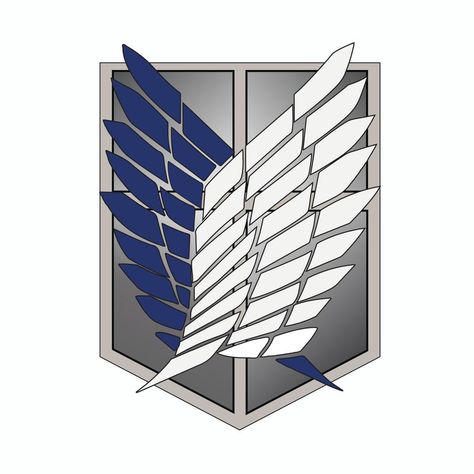 Dove Wings, Dove Wing, Survey Corps, Shield Logo, Paloma, Vector Art, Clip Art, Blue