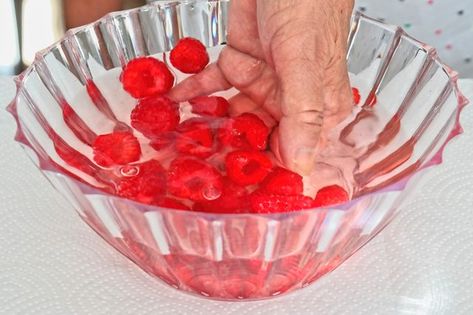 Wash Raspberries, Food Saver Hacks, Blanching Vegetables, How To Store Strawberries, Freezing Vegetables, Fruit And Vegetable Wash, Raspberry Extract, Storing Fruit, Fresh Fruit Recipes